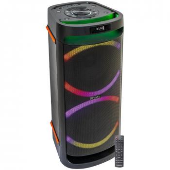 Altavoz Luminoso Portátil Ibiza LOUNGE28, 2x8/20Cm 600W, Bluetooth, USB, MicroSD, Mando a Distancia, Color Negro