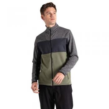 Dare 2b Men's Venture Full Zip Fleece Jacket - Charcoal Grey/Black Marl/Olivine Green, Size XL