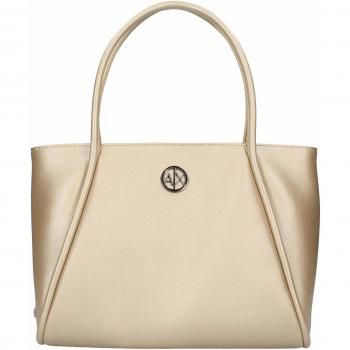Armani Exchange Borsa Shopping small a spalla Donna ORO metallizzato opaco