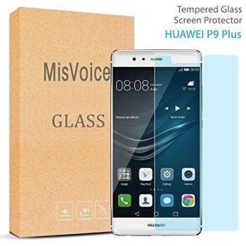Huawei P9 Plus Protector de Pantalla,MisVoice Protector de Pantalla de Vidrio Templado Cristal Protector para Huawei P9 +-Dureza de Grado 9H, Espesor 0,26 mm, 2.5D Round Edge-[Ultra-trasparente] [Anti-golpe] [Ajuste Perfecto] [No hay Burbujas]