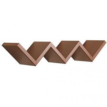 Estante de pared rectangular Saetta en color cerezo, dimensiones 56 x 11.5 x 15.5 cm