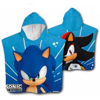 Poncho Toalla Microfibra Sonic The Hedgehog 'Speed' 50x100cm Safta