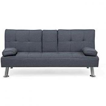 Sofá Cama Gris Oscuro 3 Plazas con Mesa Abatible Click Clack Roxen