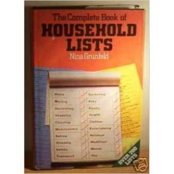 The Complete Book of Household Lists