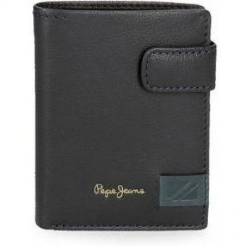Cartera Pepe Jeans Strand de Piel Color Marino con Cierre de Clic