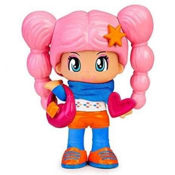 Pinypon- Pack 4 Figuras Nieve, muñeca esquí, Juguete