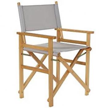 Silla de Jardín DKD Home Decor Gris Natural Pino 56 x 48 x 87 cm