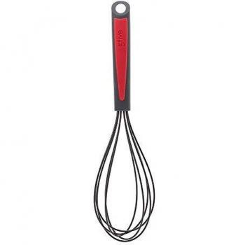 Batidor de Silicona Silitop Premium 33x7.5cm - Utensilio de Cocina Negro y Rojo