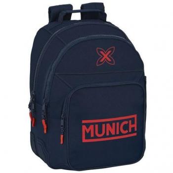Mochila Doble Adaptable a Carro Munich Flash Azul Marino 32x42x15cm - Safta