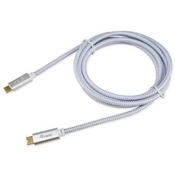 Cable USB-C 3.2 Gen 2 a C, M/M, 3m, 100W, 4K/60Hz, Blanco