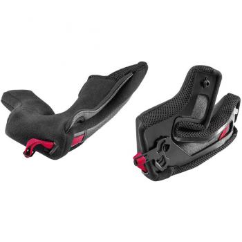 Nolan Almohadillas de Mejillas N80-8 Clima Comfort Negro-Rojo (S)