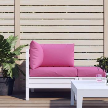Cojines para palés 3 piezas tela Oxford rosa vidaXL