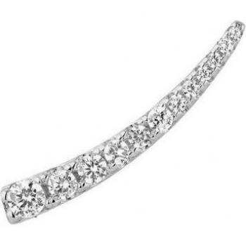 Pendiente trepador Earcandy Stela de Plata 925 bañado en rodio para oreja izquierda