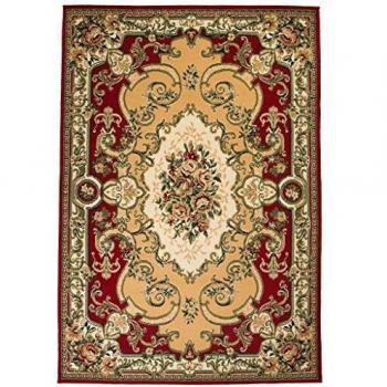 vidaXL Alfombra Oriental Estampado Rojo/Beige 140x200cm Decoración Hogar