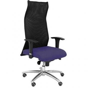Sillón de Oficina XL Sahuco en Poliuretano, Color Bali Azul Claro, Soporta hasta 160KG