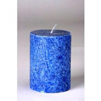 KERZENFARM Small Pillar Candle Blue, Black, One Size