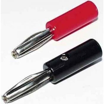 Adaptador BS1 E+P - Conector Banano (M) Negro y Rojo, 4 Piezas, Electrónica