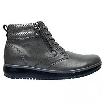Botines Mujer Joya Wilma II - Elegantes y Cómodos - Piel de Grano Completo y Textil