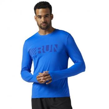 Reebok Osr Ls Ac Tee Camiseta, Hombre, Azul