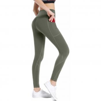 ALONG FIT Leggings Mujer, no transparenta Mallas Deportivas Mujer altas de cintura mallas mujer fitness con Bolsillos Para Yoga Gimnasio