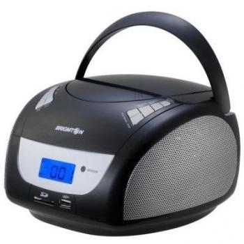 Brigmton W411N - Radio (MP3, USB, Bluetooth), color negro
