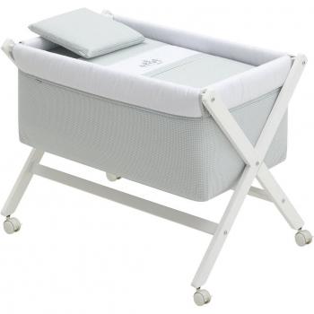 Minicuna Cambrass Windsord Mint/Bco 55x87x74 cm - Compacta y de Diseño Elegante