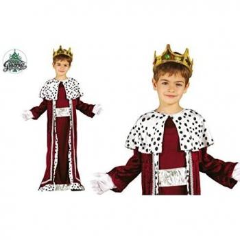 GUIRMA 42426 - Disfraz Infantil de Rey Magio, Color Rojo y Blanco, 5-6 años