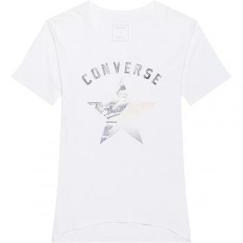 CONVERSE GRADIENT STAR FILL FEMME TEE - Camiseta, Mujer, Blanco