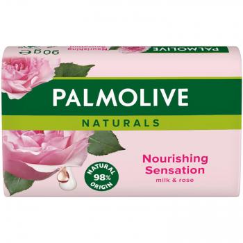 Jabón Sólido Palmolive Naturals Leche y Rosa 90 g