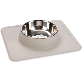 Comedero Karlie Silikon Dex con base de silicona - 350 ml, 14 cm de diámetro - Gris claro