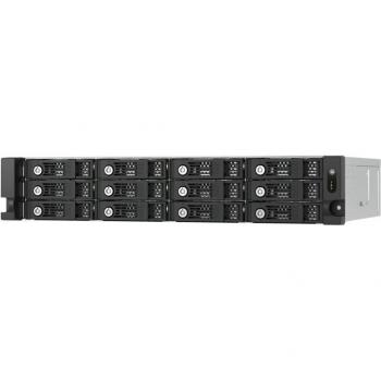 Servidor Qnap TL-R1200PES-RP - Caja para disco duro externo, Carcasa de disco duro/SSD, Color Negro y Gris, Compatible con discos de 2.5 y 3.5