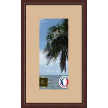 Marco de fotos para pared, 14 x 14 x 32 x 32 cm, marco plateado moderno, 2,3 cm de longitud, de madera, madera, Marron-38, Passe-Partout Sable