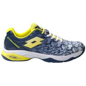 Zapatillas de pádel Lotto Superrapida 200 III Blanco Azul Denim con características de ligereza, suela de goma antideslizante, refuerzo en la puntera, diseño moderno y transpirable