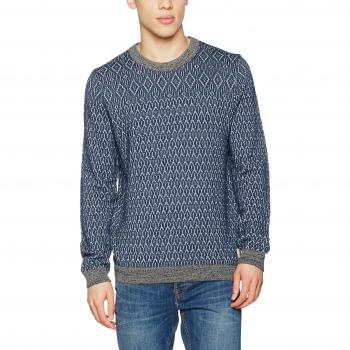 JACK & JONES VINTAGE Jjvcane Knit Crew Neck, Suéter para Hombre, Azul