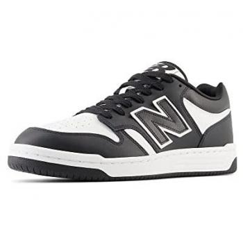 Zapatillas New Balance 480 Unisex de cuero, blancas y negras, tamaño 38.5, estilo casual
