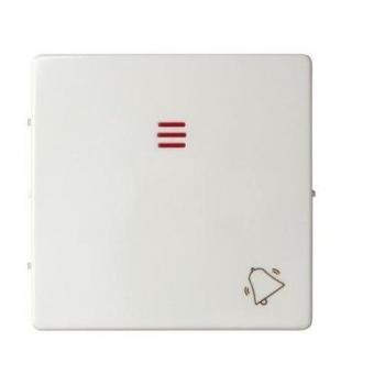 Tecla Pulsador Campana con Luminoso Blanco Nieve Serie 82