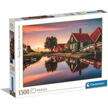 Puzzle Clementoni Casa Verde de Zaanse Schans Ámsterdam - 1500 Piezas