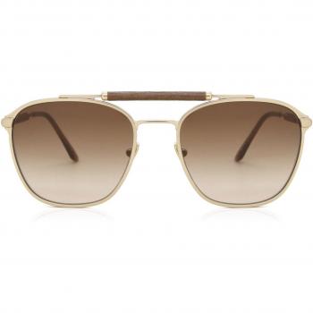 Giorgio Armani AR6149 Men's Gold Sunglasses 55mm Metal Square Shaded