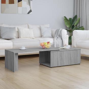 Mesa de centro Sonoma de madera contrachapada gris 150x50x35 cm