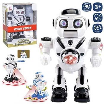 JUINSA- Robot Espacial proyector lanzafichas 24cm, Multicolor