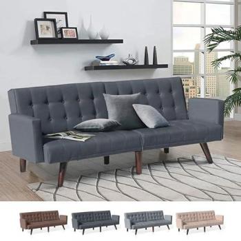 Sofá cama reclinable para 3 plazas en tejido elíptico Eliodoro color gris oscuro