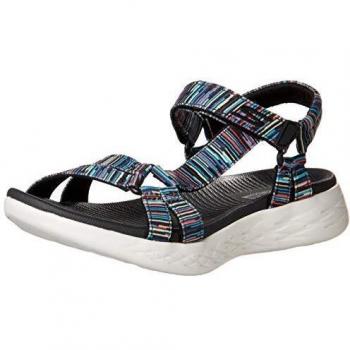 Skechers 140013-BKW_37, Sandalias al Aire Libre Mujer, Multicolour, EU