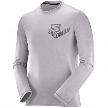 Salomon PULSE LS TEE M - Camiseta, Hombre, Gris -