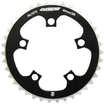 MSC Bikes MSC CNC Alu7075 4 mm 5Brazos 94 mm 39D - Plato de Ciclismo, Color Negro