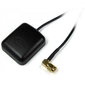 Antena GPS OTB con Conector SMA y Base magnética, Conector en ángulo de 90 Grados, Color Negro