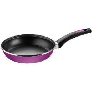 Monix Mora - Sartén 22 cm de acero esmaltado lila con antiadherente Teflon® Classic.