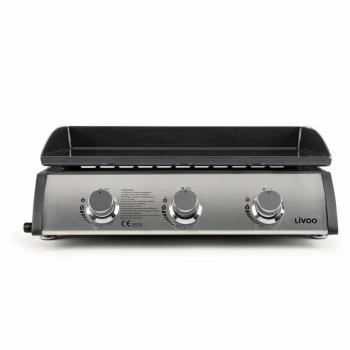 Plancha de Cocina Livoo DOC277 Gris - Gas 7.5kW, Placa de Acero Esmaltado, Dimensiones 61x38cm