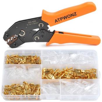 Atpwonz terminales electricos de crimpado kit 150pcs terminales aislados multitamano 01415mm2616wag
