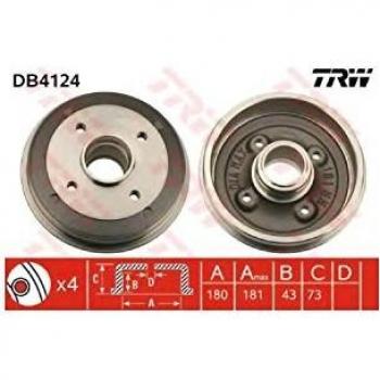 TRW DB4124 Tambores de Frenos