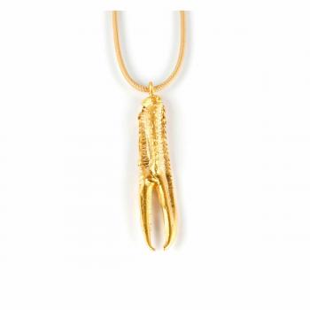 Collar Mujer Shabama Tuent Cool Latón Bañado en Flash Dorado Nailon Beige 1 m